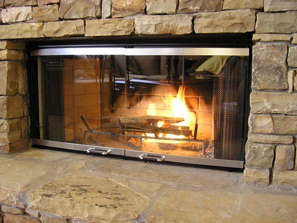 DM100 Fireplace Glass Doors